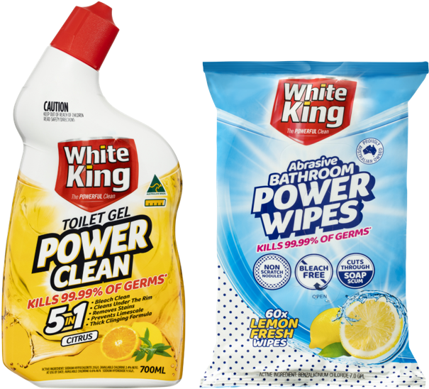 Wipes Home Page - White King Power Clean Clipart (712x573), Png Download