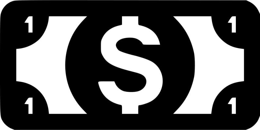 Download Dollar Bill Png Images Background - Dollar Bill Icon Png Clipart (850x425), Png Download