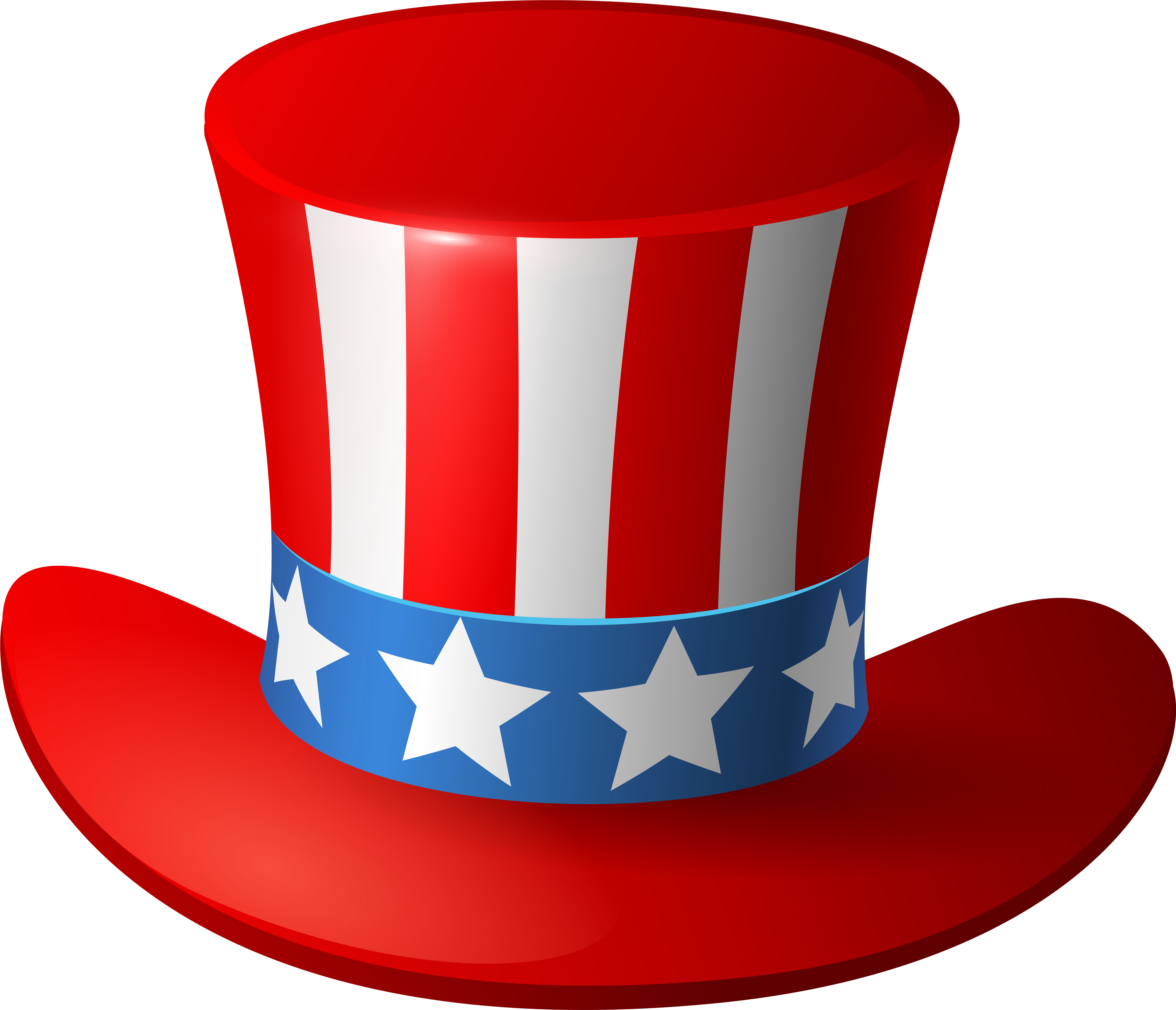 Uncle Sam Usa Hat Png Clipart Image - Uncle Sam Hat Png Transparent Png (6182x5311), Png Download