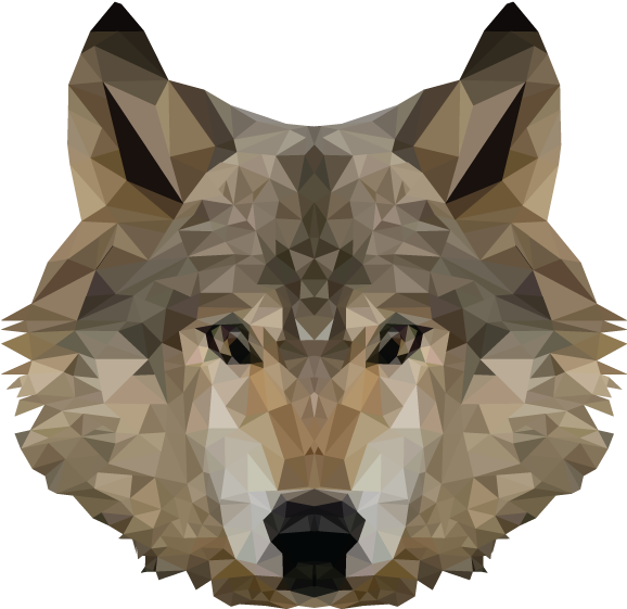 Svg Stock Low Poly Design Cnc Image Lowpolywolfheadzpsdfpng - Low Poly Wolf Png Clipart (578x561), Png Download