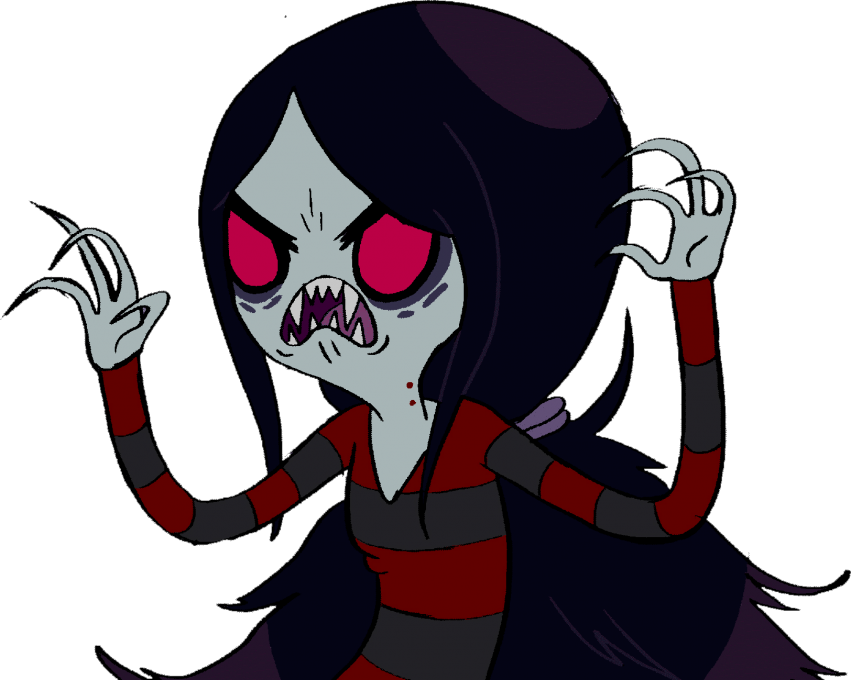 Free Png Download Adventure Time Marceline Red Eyes - Marceline Adventure Time Scary Clipart (851x680), Png Download