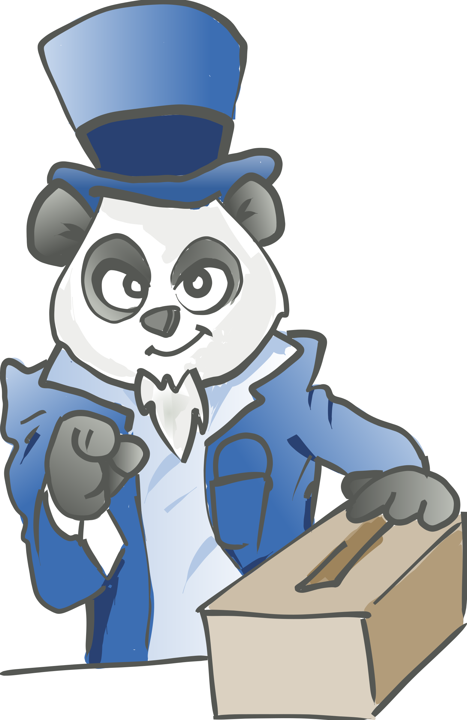 Uncle Sam Clipart Vote - Panda Biru - Png Download (1556x2400), Png Download