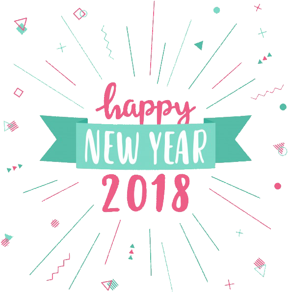Happy New Year - Happy New Year 2018 Clipart (591x595), Png Download