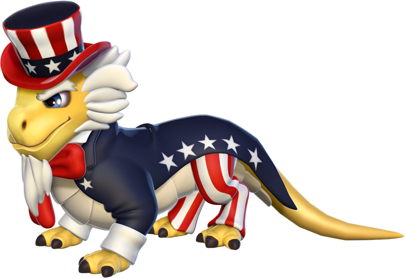 Uncle Sam Dragon - Dragon Mania Legends Uncle Sam Dragon Clipart (1371x942), Png Download