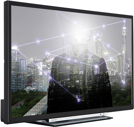 28" Toshiba Hd Ready Wlan Tv Perspective - Toshiba W3753 Clipart (640x640), Png Download
