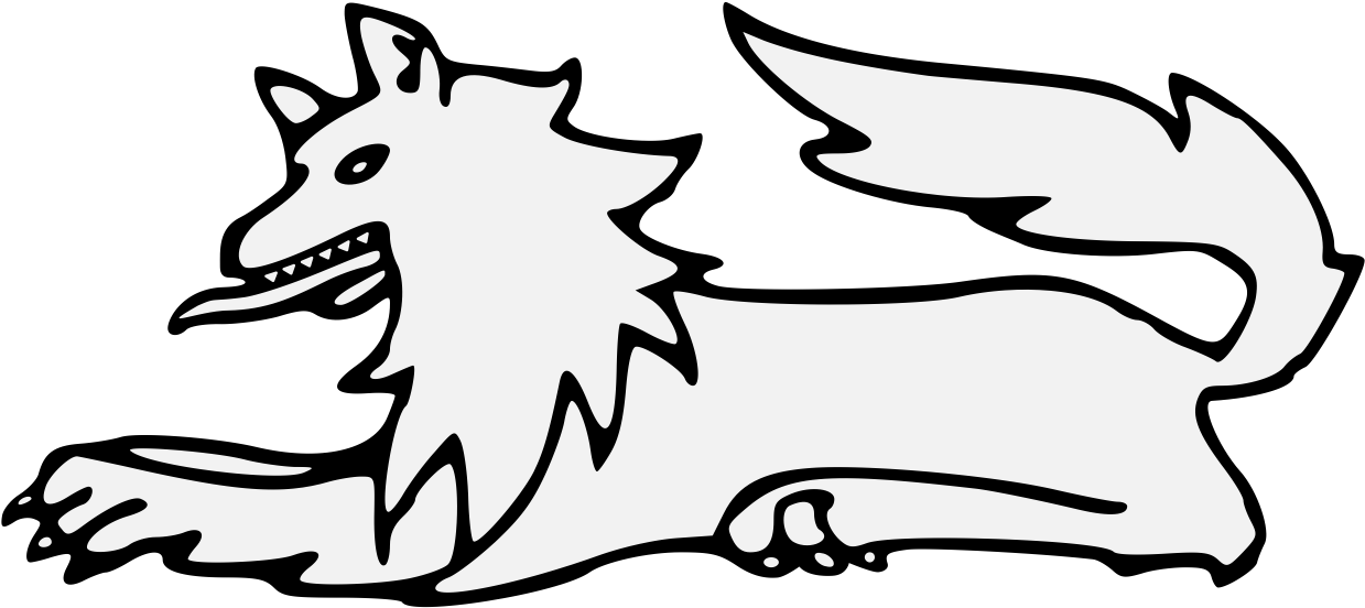 Details, Png - Wolf Heraldry Couchant Clipart (1256x581), Png Download