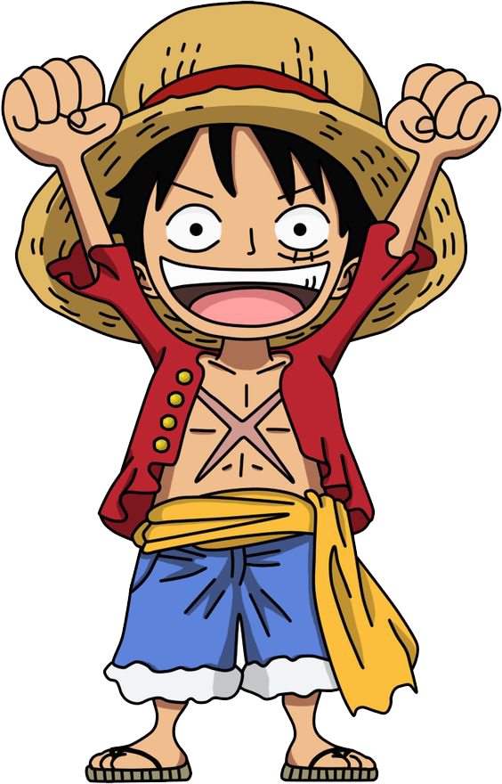One Piece Png - One Piece Luffy Chibi Clipart (564x880), Png Download