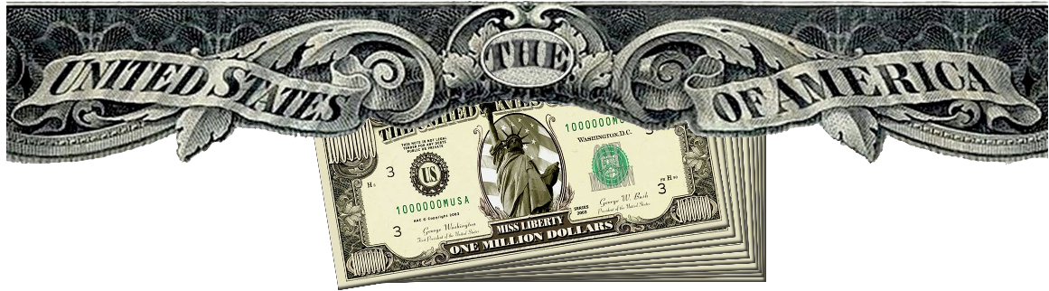Lgbt Gay Pride Million Dollar Bill Novelty Play Money - Cash Clipart (1258x405), Png Download