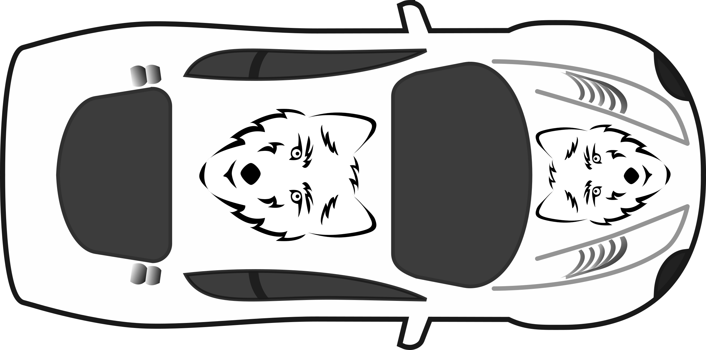 This Free Icons Png Design Of Wolf Paint Job On Car Clipart (2400x1190), Pn...