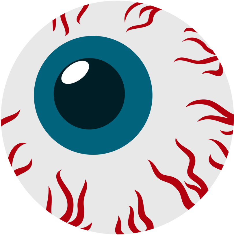 Red Eye Drawing Clip - Bloodshot Eyeball Cartoon - Png Download - Large  Size Png Image - PikPng