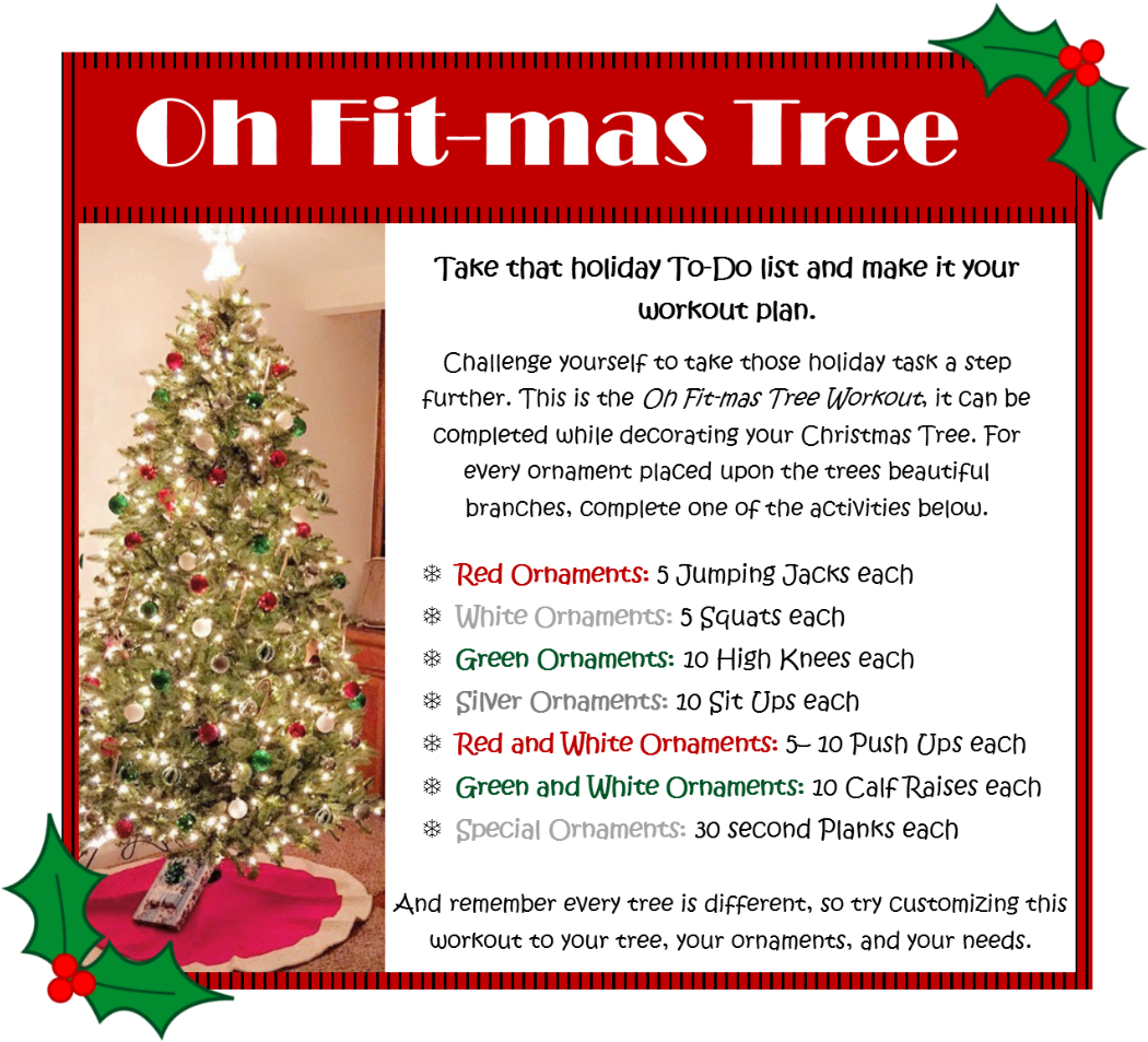 Holiday Challenge - Christmas Workout Clipart (1102x985), Png Download