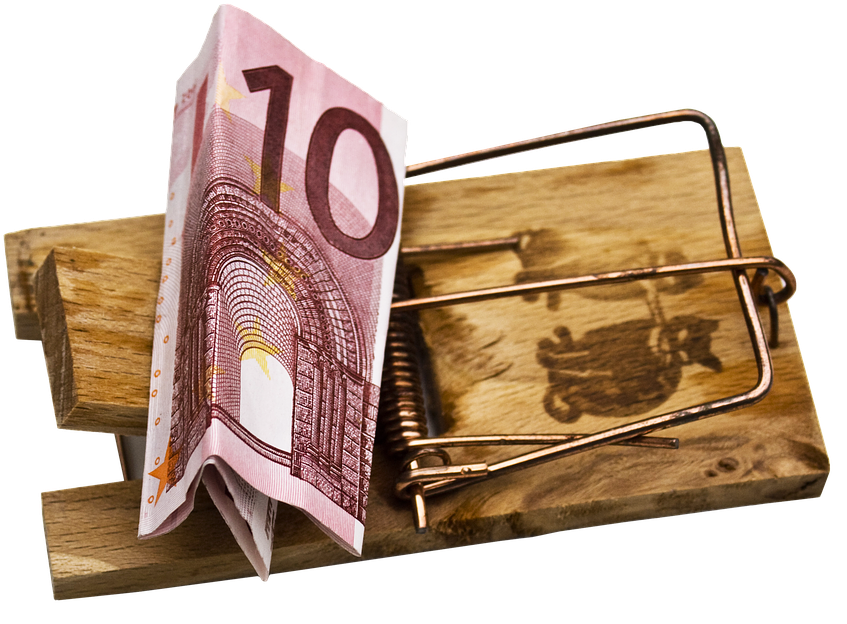 Peel N Stick Poster Of Snap To Case Money Mousetrap - 1timoteo 6 9 Al 10 Clipart (953x720), Png Download