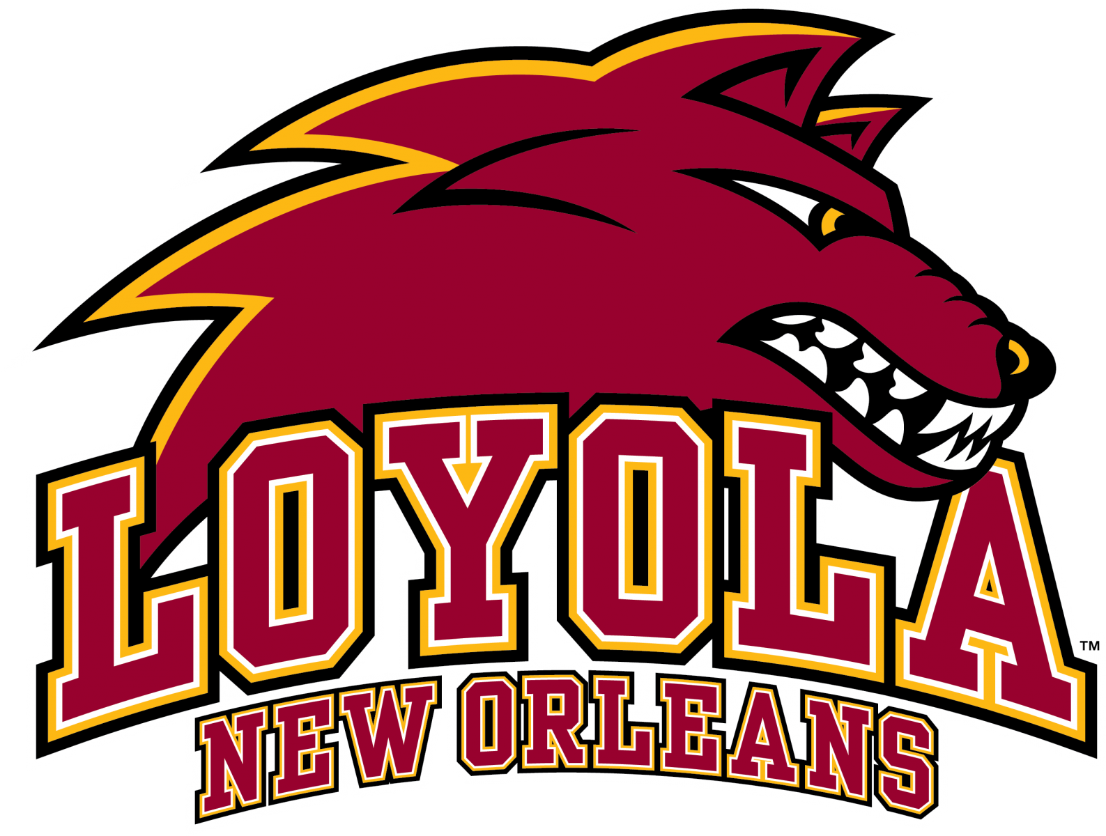 Wolf Head - Loyola New Orleans Logo Clipart (1587x1200), Png Download