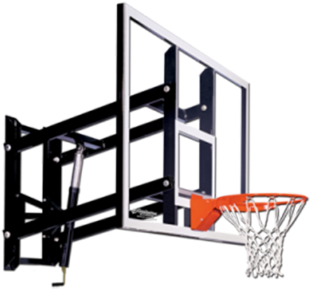 Gs72 Wall Mount 72 Backboard Basketball Hoop - Basketball Board Wall Mount Clipart (600x600), Png Download