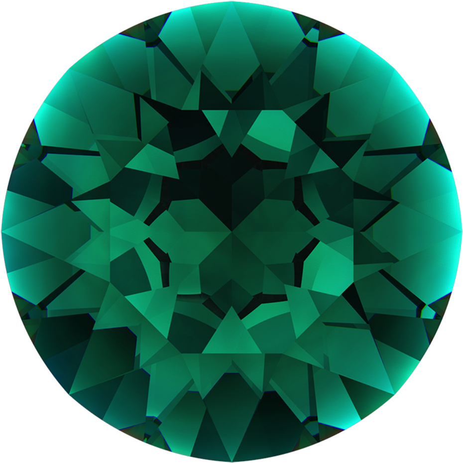Emerald Stone - Denim Blue Swarovski Crystal Clipart (970x970), Png Download