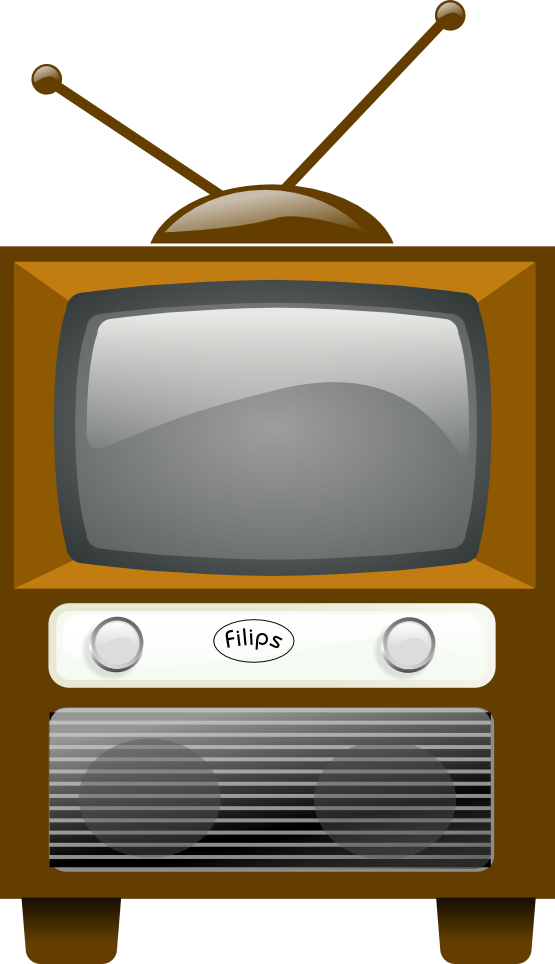 Vintage - Television Clip Art - Png Download (555x964), Png Download