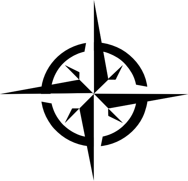 White Compass Rose Clip Art - Compass Rose Clip Art - Png Download (600x577), Png Download