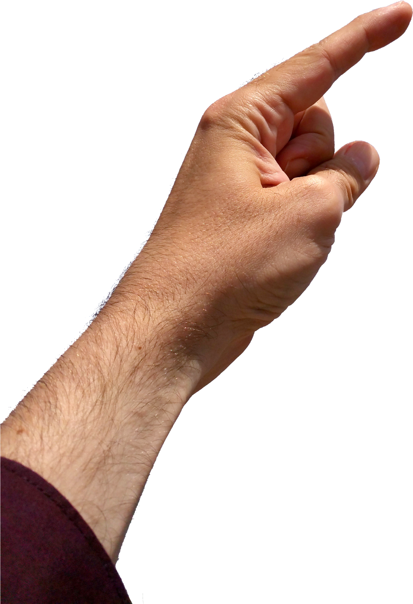 Pointing Left Hand In Sunlight Png Clipart (1875x2500), Png Download