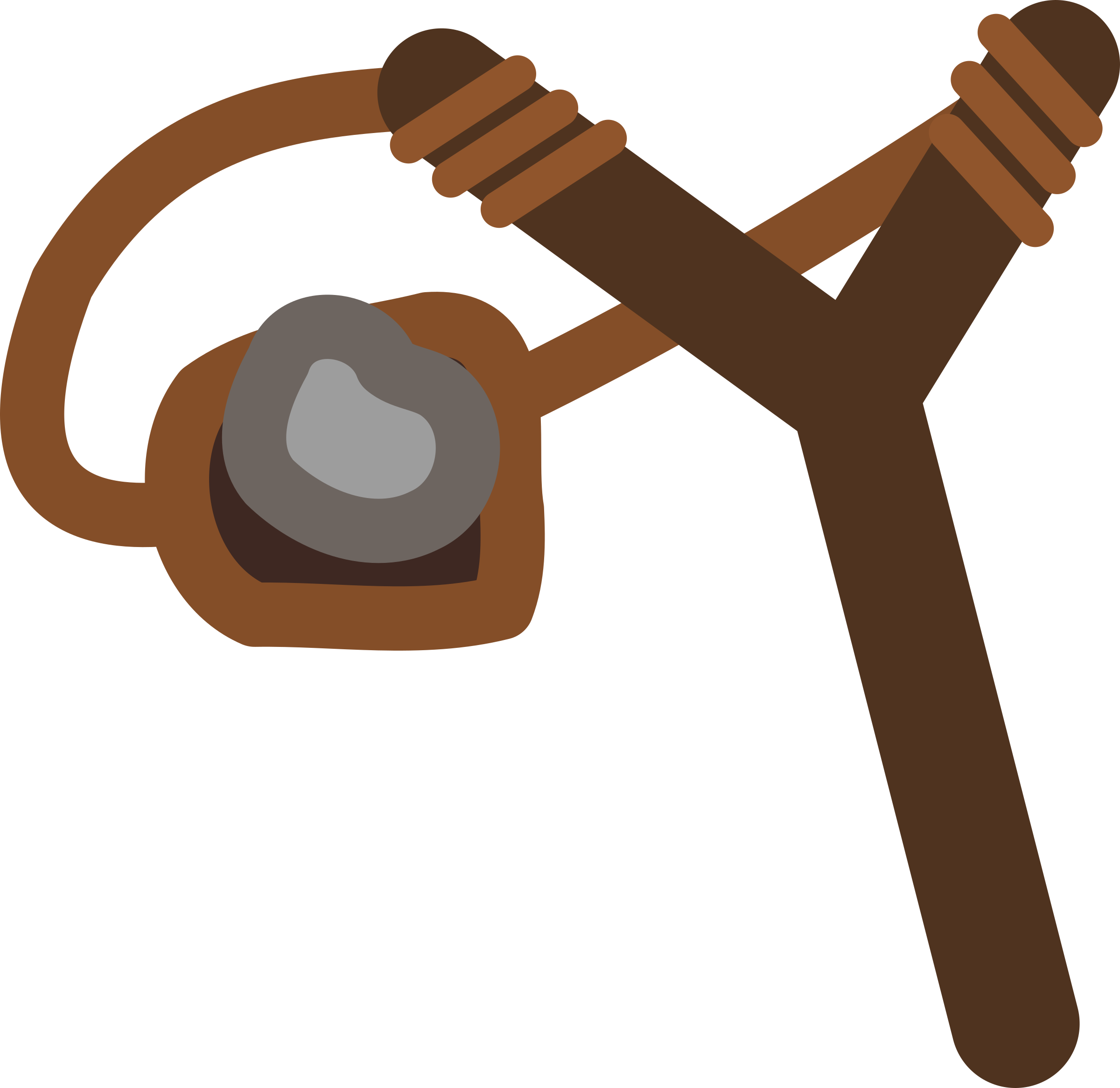 This Free Icons Png Design Of Slingshot With Stone Clipart (2400x2331), Png Download