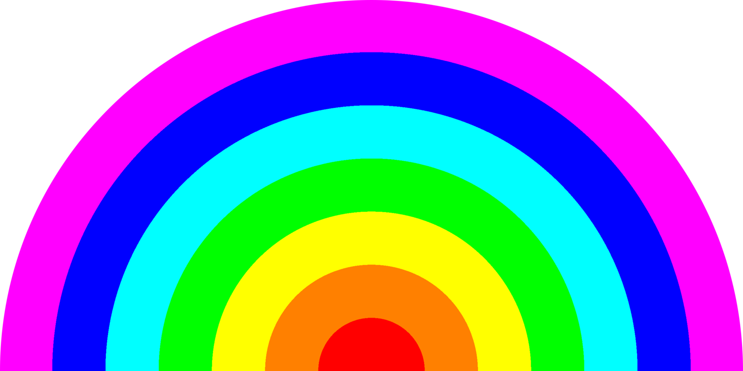 Rainbow Sunlight Circle Color - Rainbow Colors Clipart - Png Download (1500x750), Png Download
