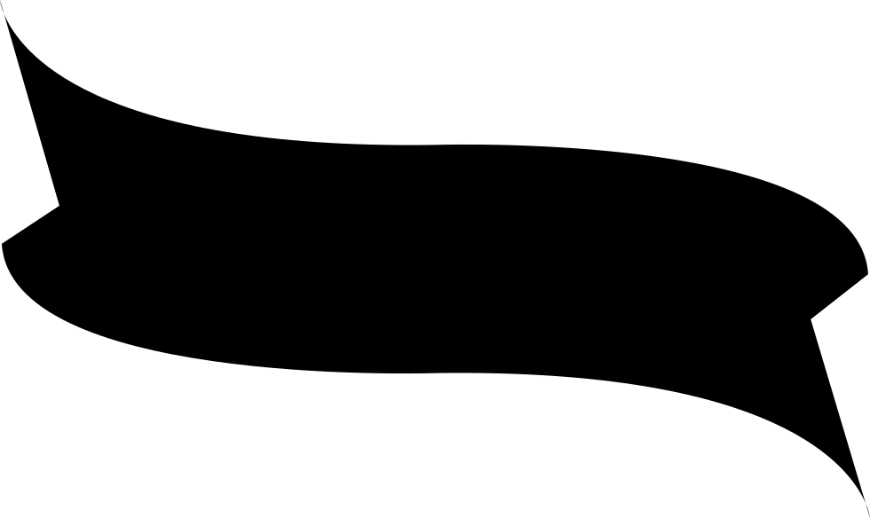 Ribbon Black Shape Comments Clipart (980x584), Png Download