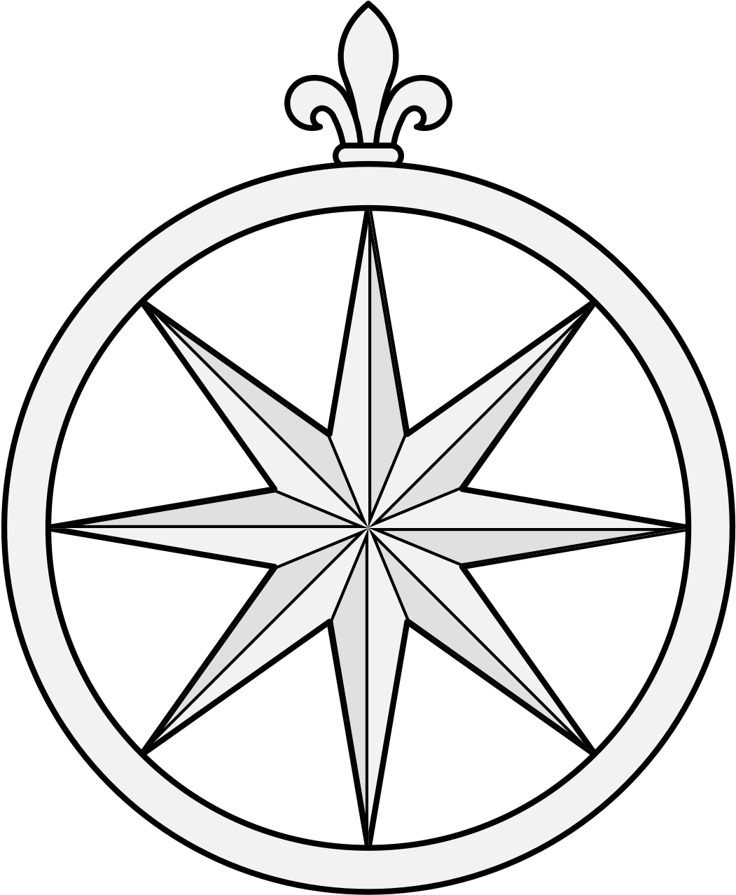 Compass Rose - Sport Club Internacional Clipart (1106x1321), Png Download