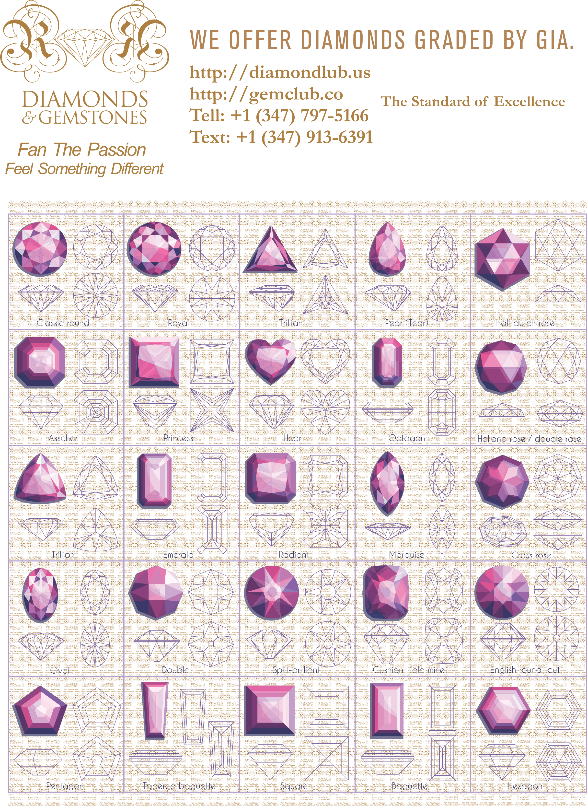 Diamond Shapes Collection Clipart (2399x3293), Png Download