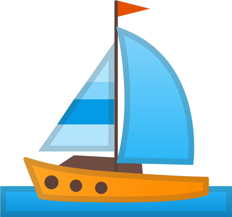 Sailboat Icon - Emoticon Barca Clipart (1024x1024), Png Download