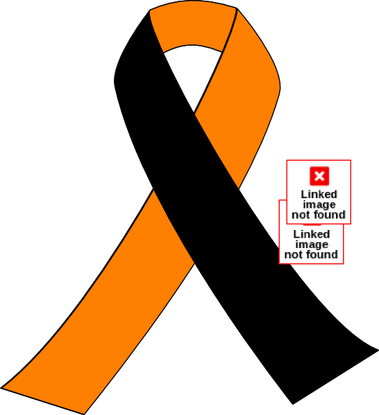 Black And Orange Ribbon Svg Clip Arts 546 X 599 Px - Png Download (546x599), Png Download
