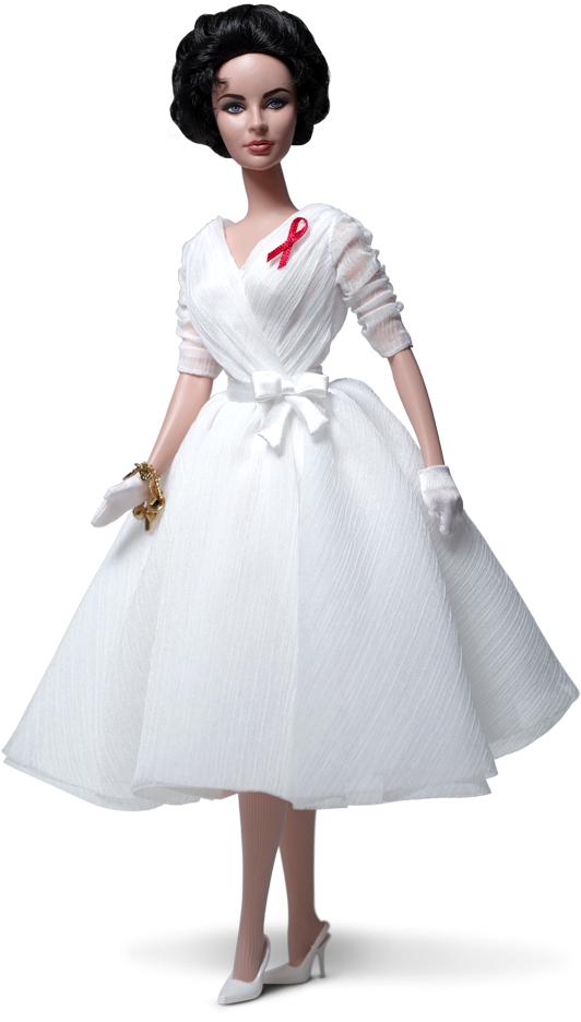 Elizabeth Taylor Barbie - Barbie Liz Taylor Clipart (640x950), Png Download