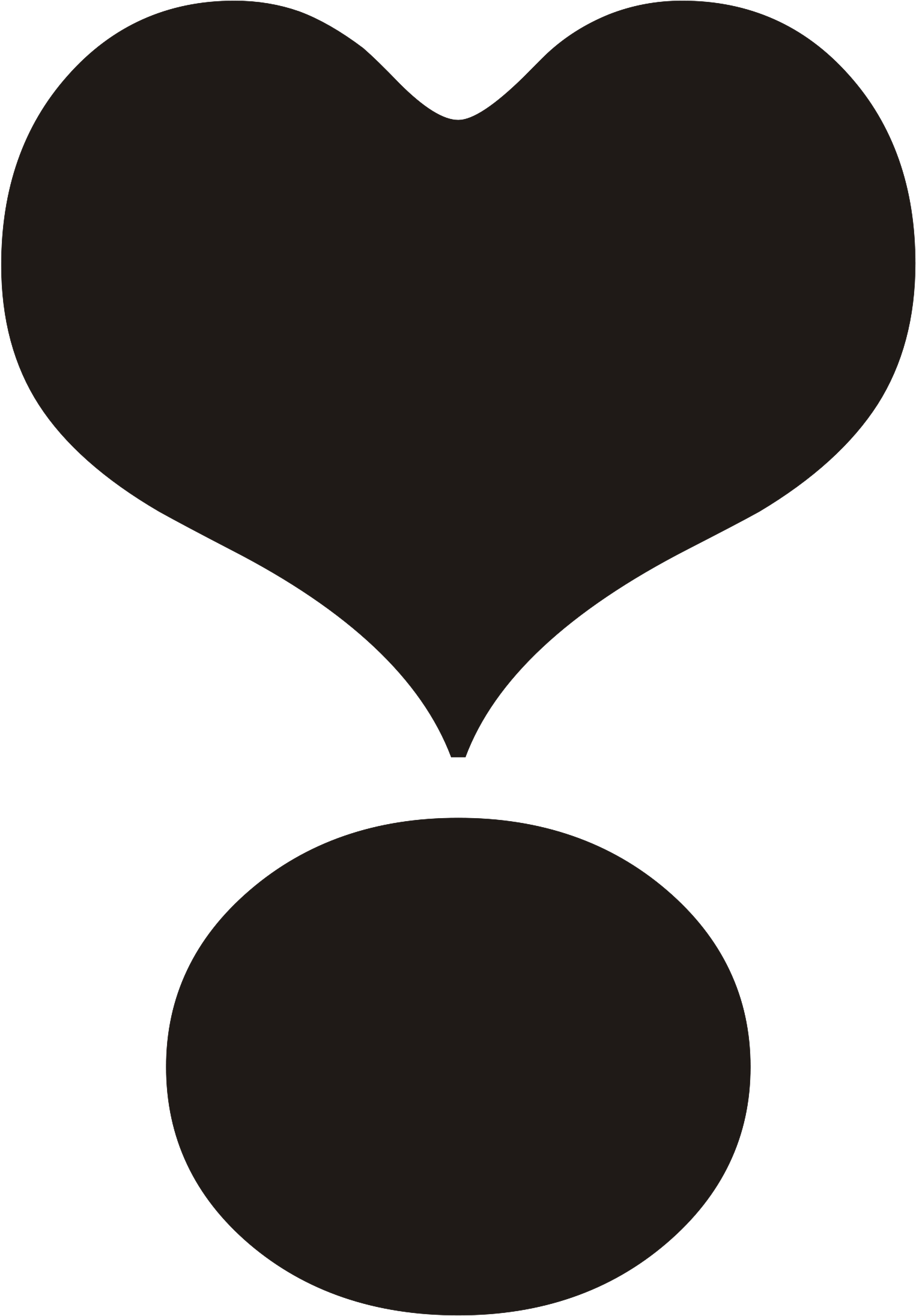 Exclamation Point With Black Heart , Png Download - Heart Clipart (1525x2191), Png Download