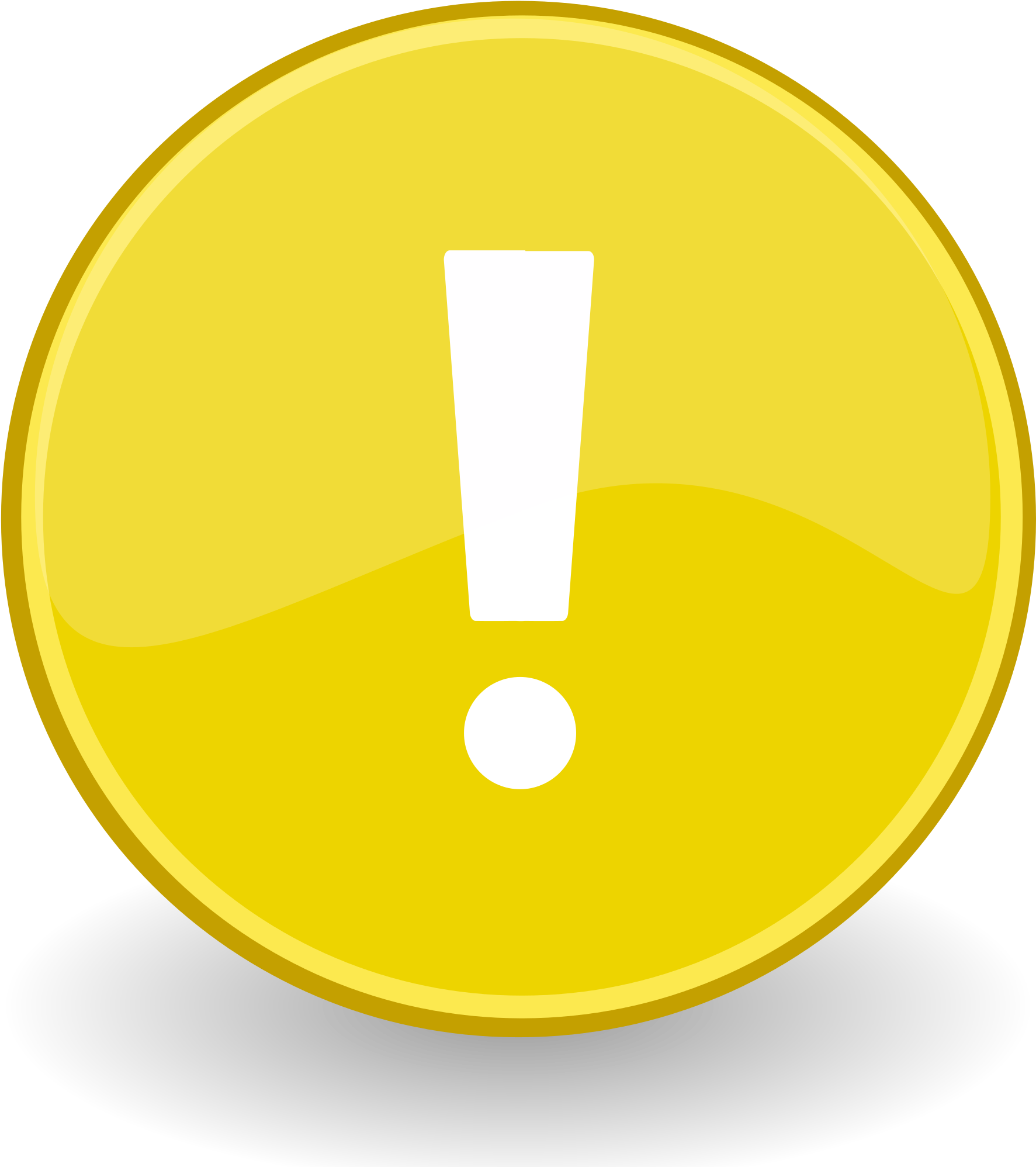 Exclamation Mark Png - Yellow Question Mark Png Clipart (1774x1996), Png Download