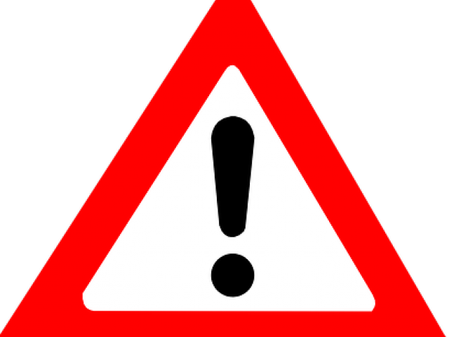 Exclamation Point Clipart 7 300 X 300 Carwad Net - Clip Art Warning - Png Download (640x480), Png Download