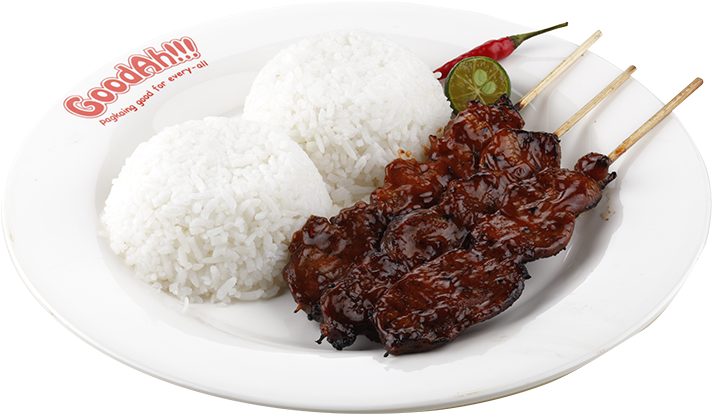 Pork Bbq - Steamed Rice Clipart (842x562), Png Download