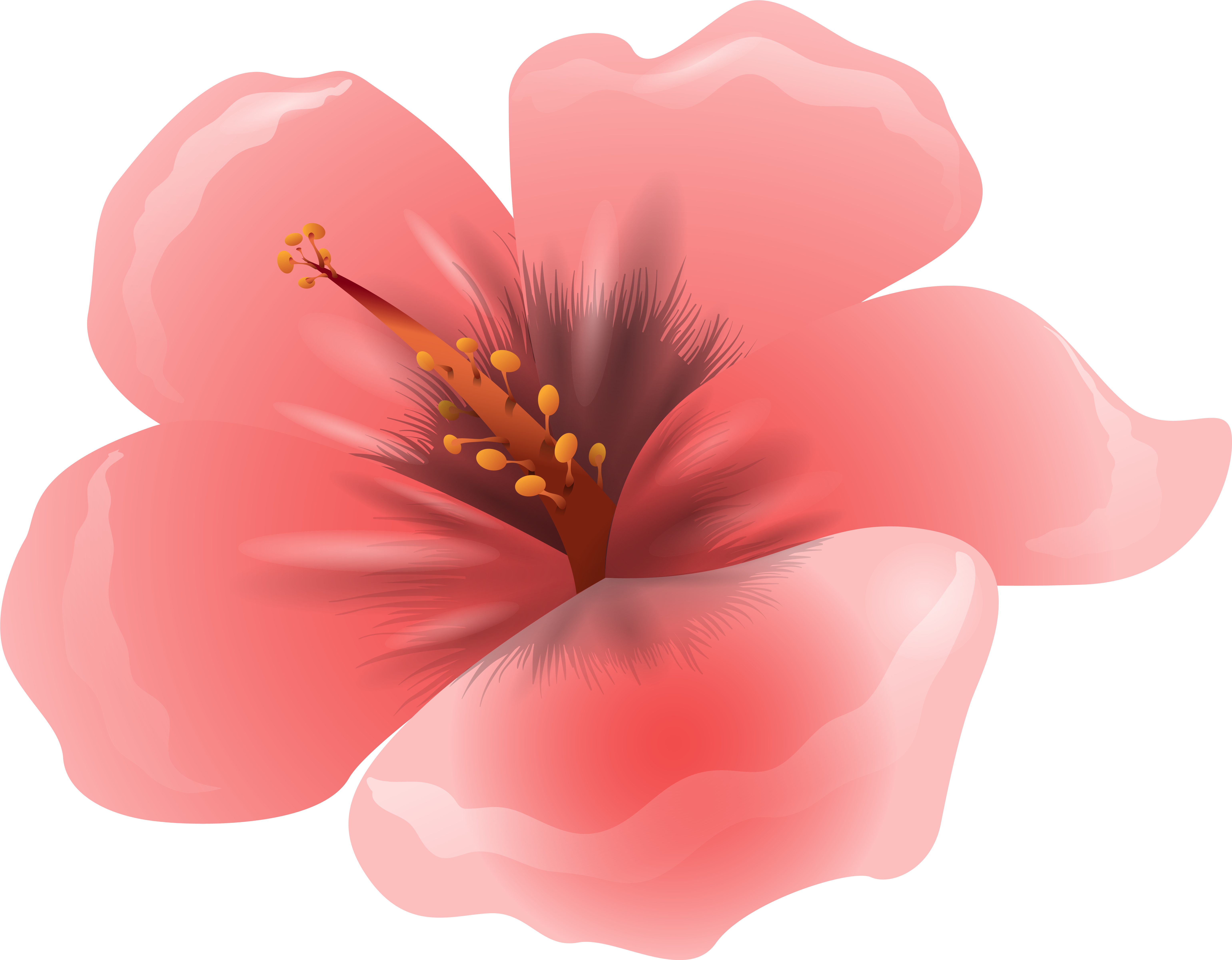 Large Pink Flower Clipart Png Image