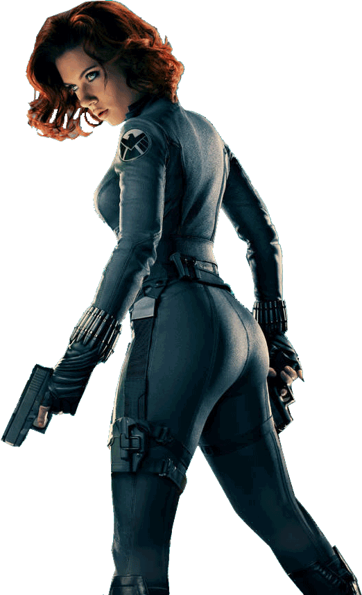 Black Widow Back Png - Black Widow Png Clipart (522x858), Png Download