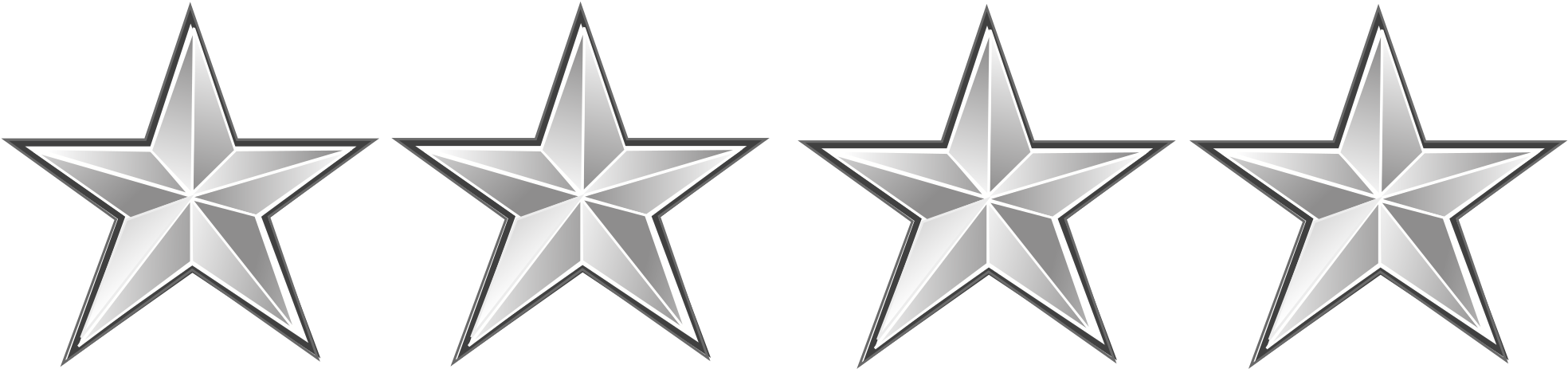 4 Stars Png - Rate Of Stars 3 Out Of 5 Clipart (1968x463), Png Download
