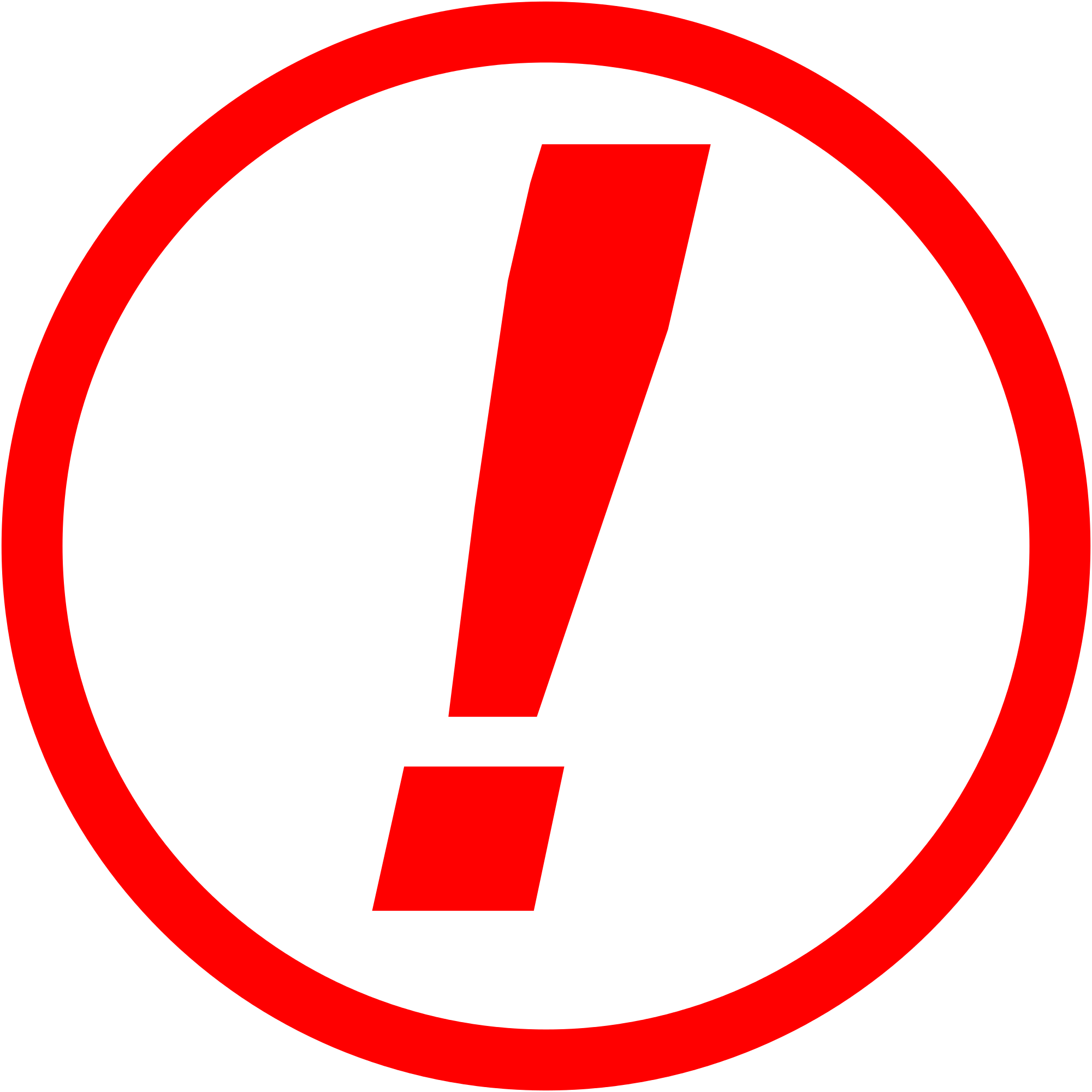 Download Exclamation In A Circle Is - Red Exclamation Point Circle