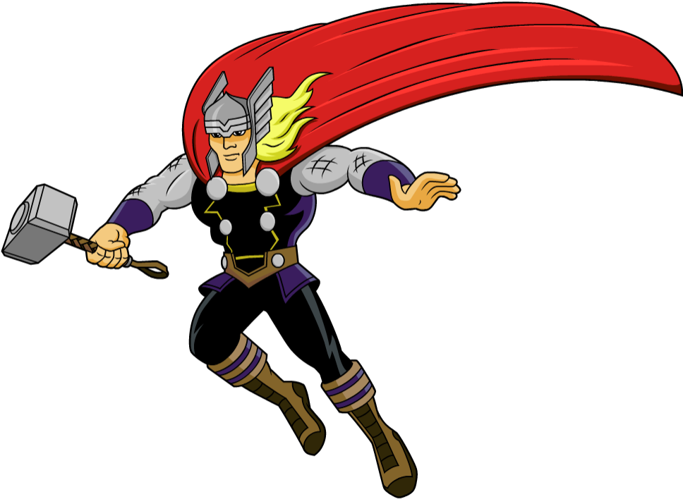 Thor Clipart Marvel Pencil And In Color Thor Png - Phineas E Ferb Missão Marvel Transparent Png (1038x745), Png Download