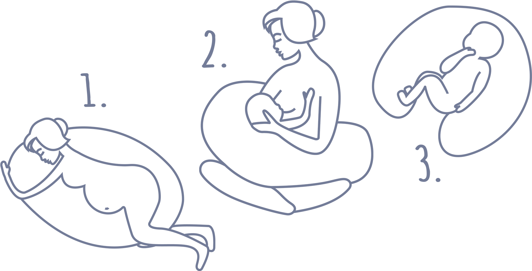 Nursing Cushion Blue With White Stars - Line Art Clipart (2048x1202), Png Download