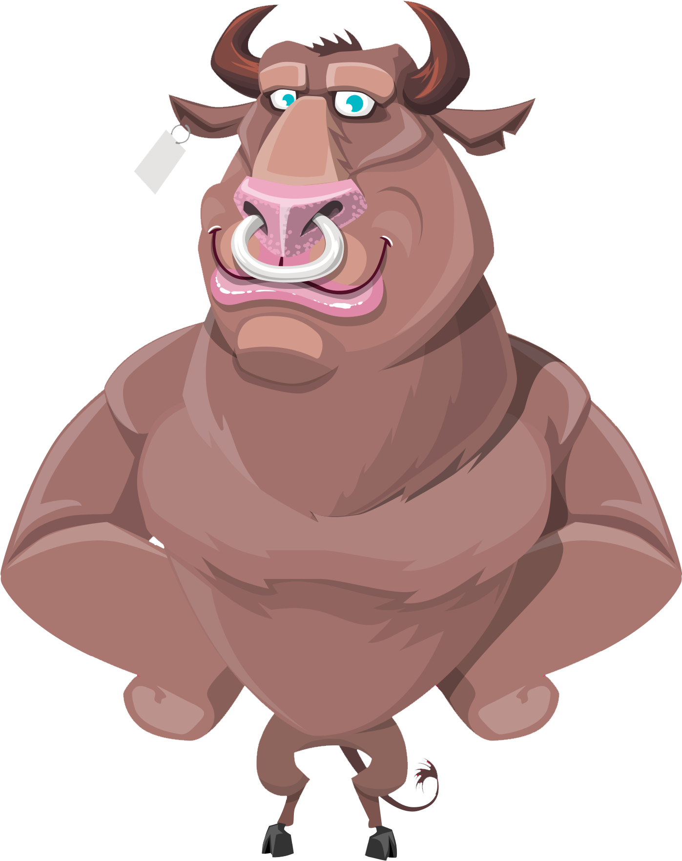 Bull Vector Png Transparent Image - Bull Clipart (1548x1881), Png Download