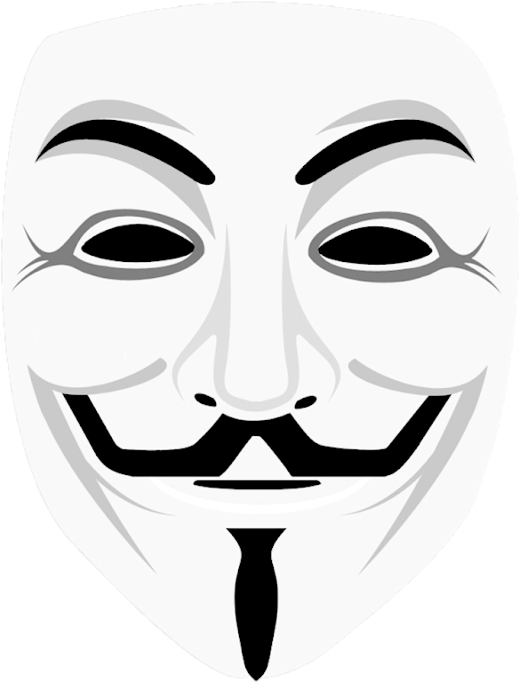 Guy Fawkes Mask Png - Anonymous Mask Png Clipart (706x800), Png Download