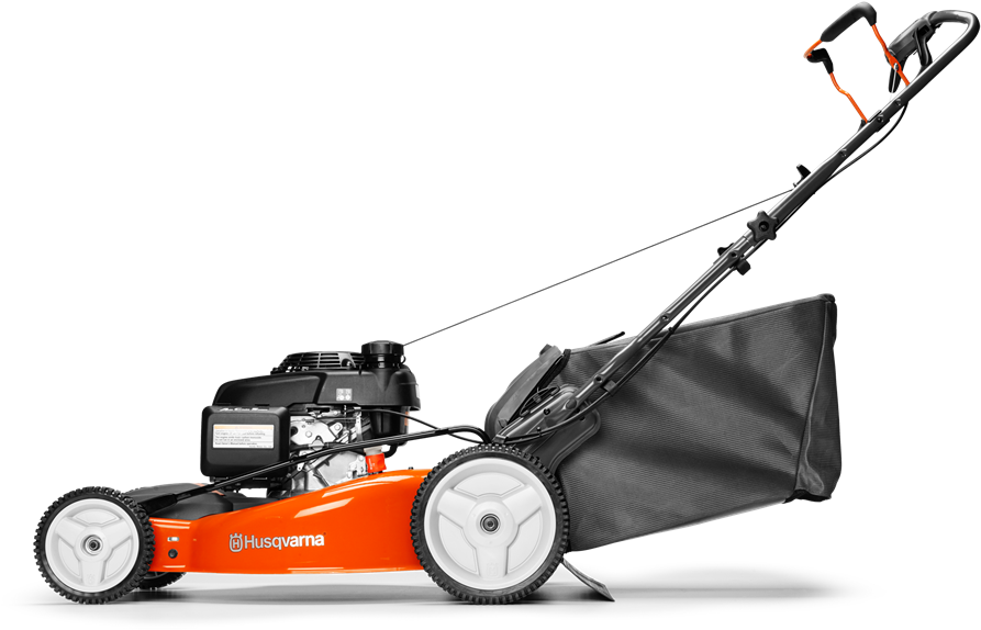 Walk Behind Mower Png - Lawn Mower Side View Clipart (893x574), Png Download