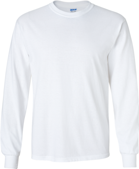 Ultra Cotton Long Sleeve T Shirt - White Blank Long Sleeve T Shirt Clipart (600x600), Png Download