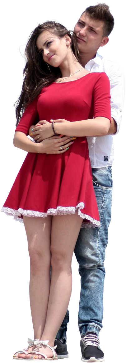 Couple Png Image - Jhia Ra Love Clipart (500x1198), Png Download