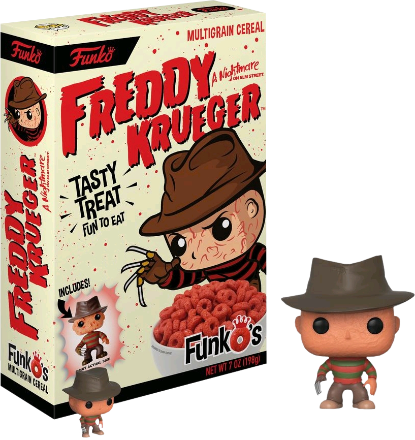 Funko Pop Vinyl - Freddy Krueger Funko Cereal Clipart (817x866), Png Download