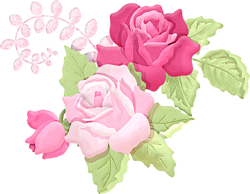 Romantic Pink Flower Border Png Picture - Shabby Chic Flower Png Clipart (800x619), Png Download