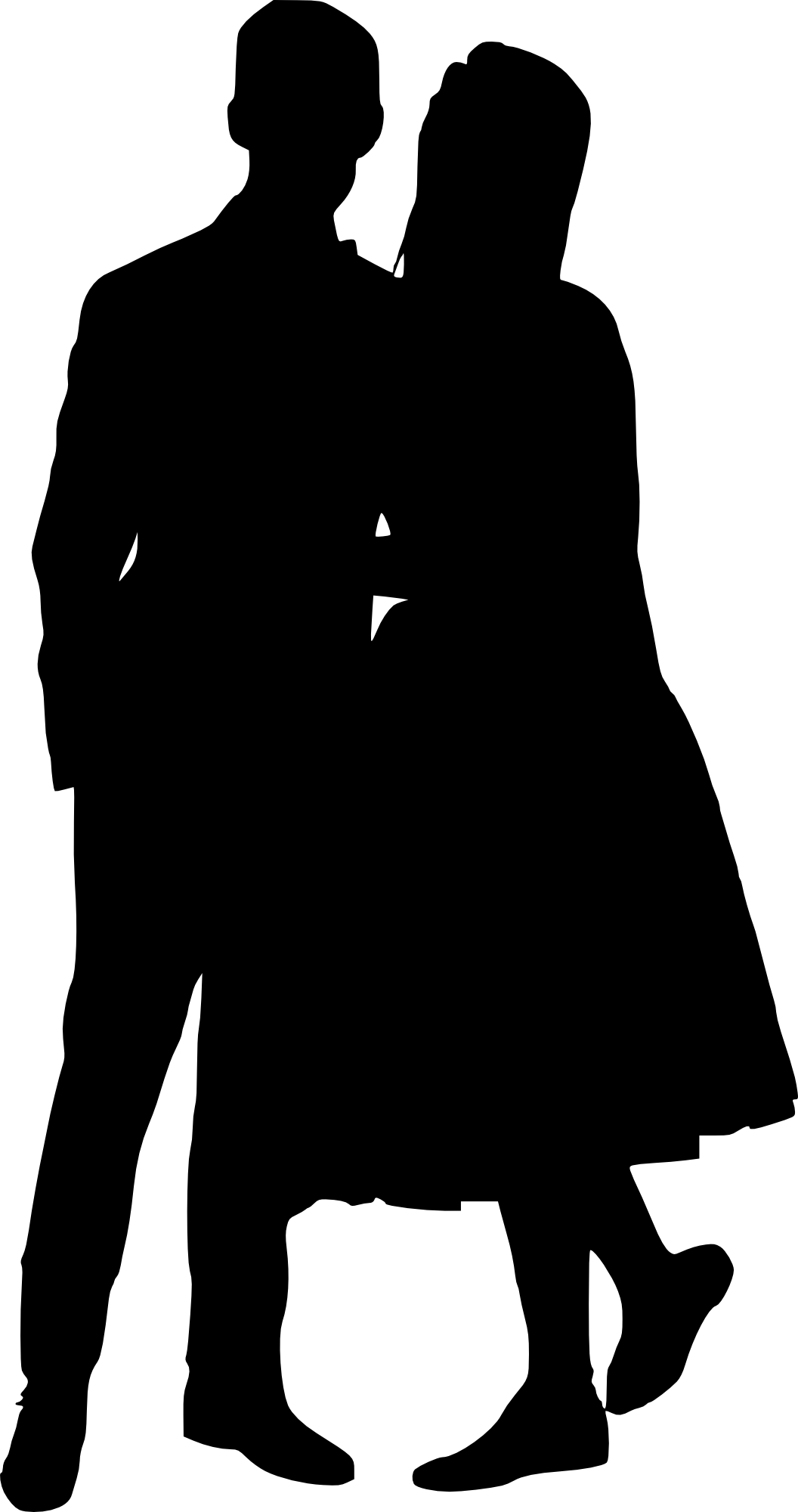 Free Download - Silhouette Of A Couple Png Clipart (1056x2000), Png Download