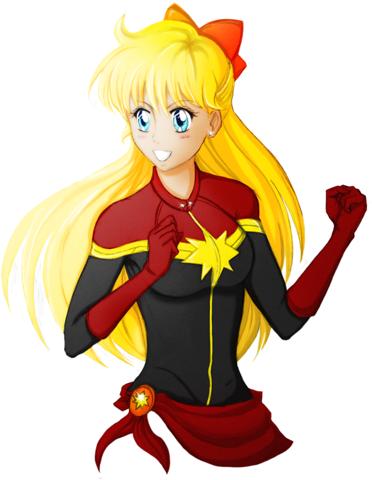 Marvel Heroes 2016 Carol Danvers Sailor Venus Vision Clipart (758x979), Png Download