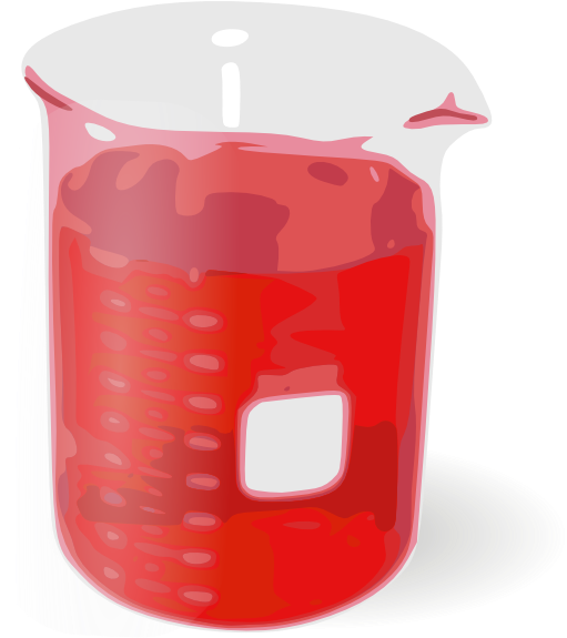 Small - Beaker With Red Liquid Clipart (522x598), Png Download